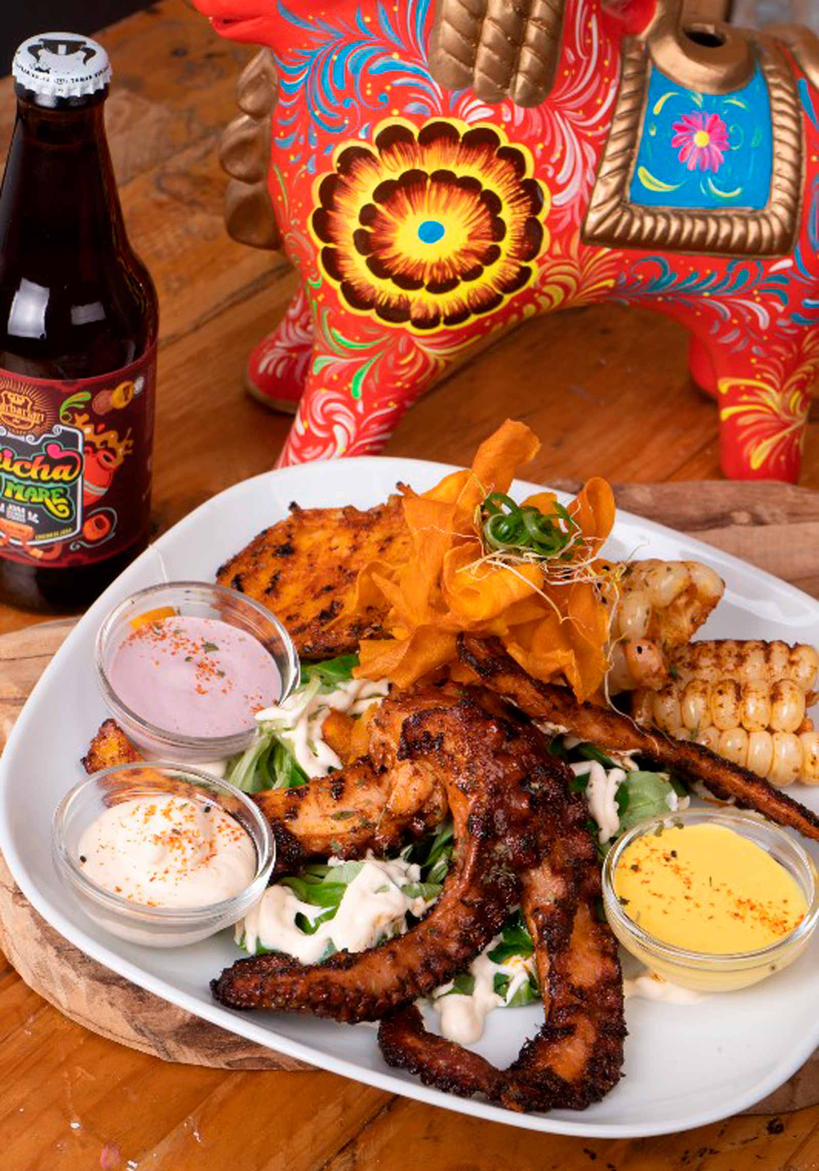 Plato de pulpo al estilo Peruano